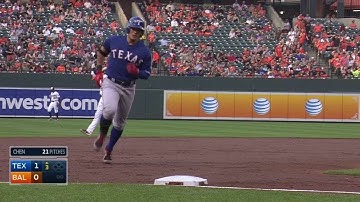 TEX@BAL: Choo hammers solo homer to right field