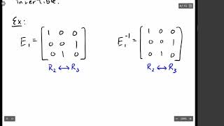 Row Equivalence and Inverses of Elementary Matrices