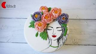 Paint And Flower Cake Decorating  The Beauty eng  Viet Sub