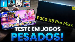 POCO X8 PRO MAX: TESTE EM JOGOS SUPER PESADOS DA PLAY STORE (COD MOBILE, FORTNITE, GENSHIN IMPACT)
