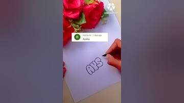 #viral 😍😍AYSHA in bubble letters #art #shorts