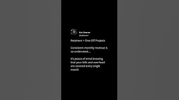 Work on getting monthly retainers with your clients and I promise you