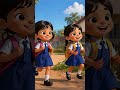 బడి కి వెళ్దాం 🎒 | Telugu Kids School Song #Shorts