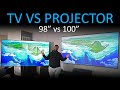 98&quot; TV vs 100&quot; Projector - The Results Will Surprise You!