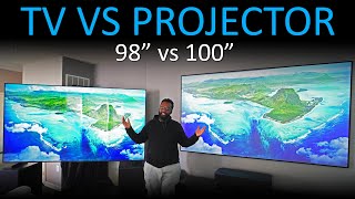 98' TV vs 100' Projector  The Results Will Surprise You!