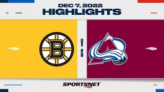 NHL Highlights | Bruins vs. Avalanche - December 7, 2022