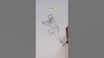 How To Draw KAKASHI in different Levels😳#drawing#kakashi#shorts#anime