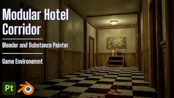 Making a Modular Hotel Corridor in Blender & Substance Painter | Part 2 – Texturing Modular Pieces
