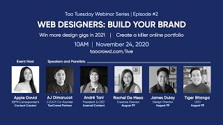 Tao Tuesday Webinar Series | Episode #2 - WEB DESIGNERS: BUILD YOUR BRAND