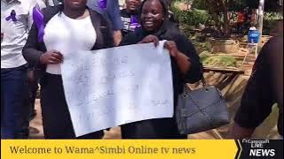 Bungoma layers hold demos in the streets of Bungoma town....