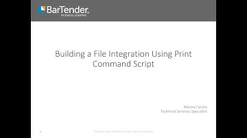 Building a File Integration Using BarTender Print Command Script