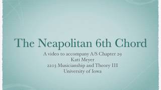 Neapolitan 6th chord