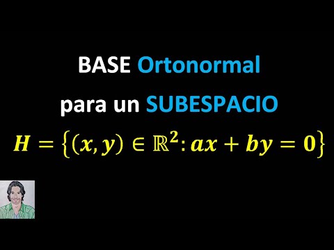 Construir una BASE ORTONORMAL para SUBESPACIO Método de Gram - Schmidt