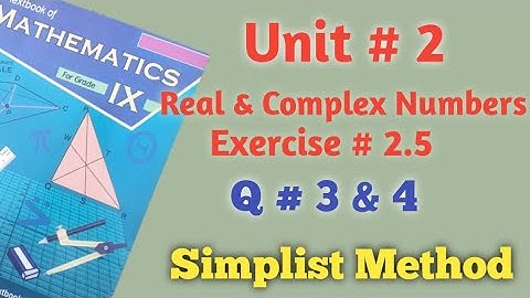 Exercise 2.5 Question(2 & 3). Class 9th Maths kpk.