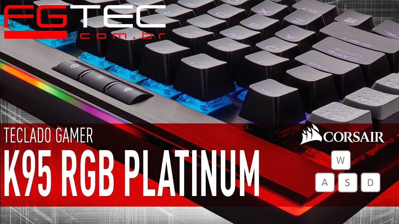 Teclado Gamer Corsair K95 RGB Platinum, Teclado Mecánico, Cherry