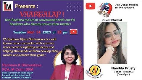 Exclusive Interview of Nandita Prusty CSEET May-2022 || ONE OF YOU || CA Rachana Khare Shrivastava