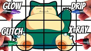 One Drawing, BUT IN 30 DIFFERENT ART Styles! SNORLAX