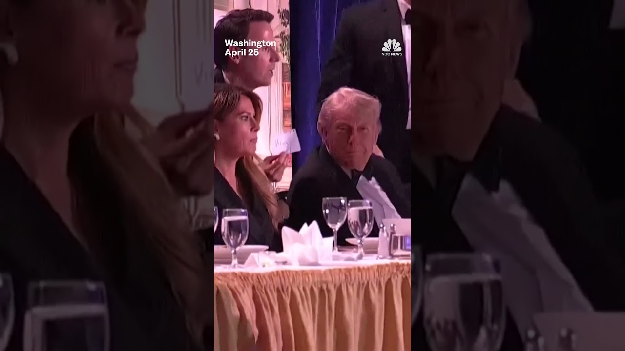 Guest continues eating after shots ring out at WHCD