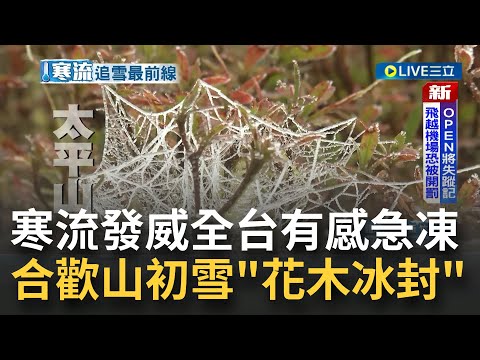 追雪最前線! 合歡山凌晨降初雪民眾"前一晚"就出發 興奮上山盼冰霰夾雪再一波 宜蘭太平山莊-5度出現霧淞 路面結冰樹葉結霜 北市陽明山低溫3℃體感-2℃｜【LIVE大現場】20221218｜三立新聞台