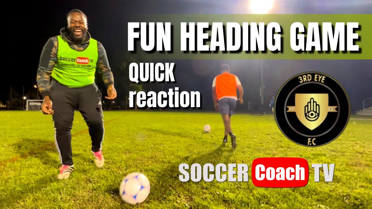 SoccerCoachTV Try this Fun Heading Reaction Game before your next warm up. Players Love It