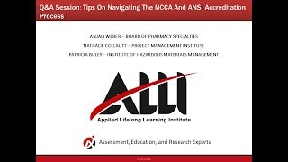ALL Institute Webinar  - Tips on Navigating the NCCA and ANSI Accreditation Process