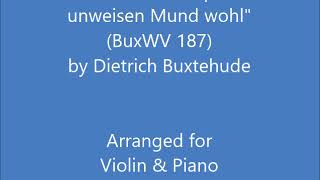 Choral Prelude: "Es spricht der unweisen Mund wohl" (BuxWV 187) for Violin &amp; Piano