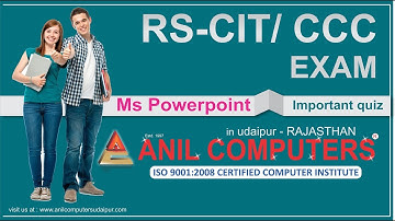 RKCL | RSCIT Internal Assessment 13 | RSCIT Internal exam in Hindi  | Microsoft Power Point