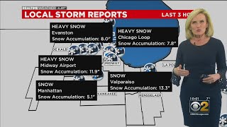 Parts Of Chicago Area Have A Foot Of Snow With A Lot More To Come