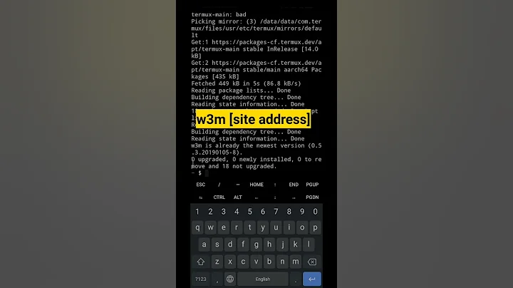 Termux tricks || surf web on termux || #shorts #termux #shortsfeed #youtubeshorts
