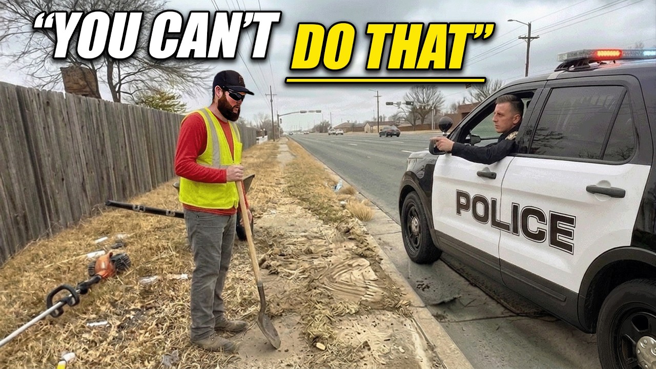 COP Pulls Up On Me While Cleaning UNSAFE Sidewalk and Tells Me This...