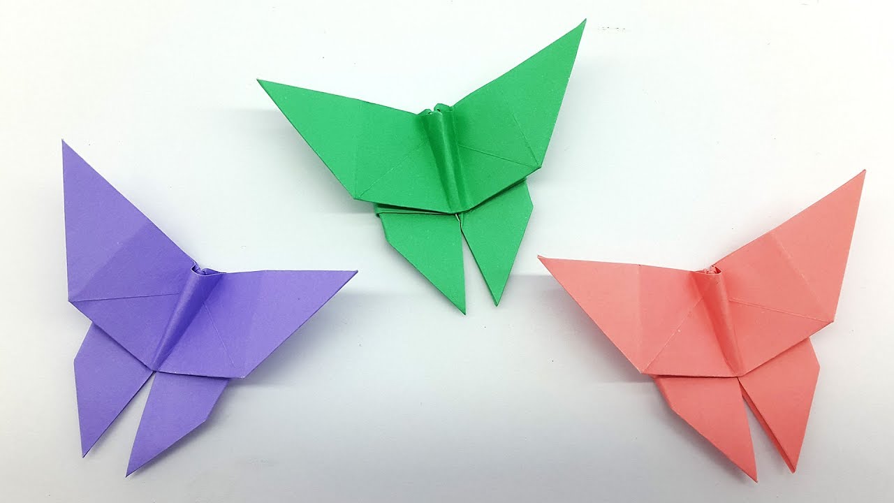 Origami Butterfly easy step by step DIY Crafts YouTube