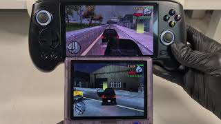 Anbernic Rg556 and Rg405v Side by Side Comparison + GTA Gameplay