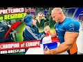 Arm-Wrestling CHAMPION pretended to be a Beginner in a GYM / Voltrx electric shaker bottle