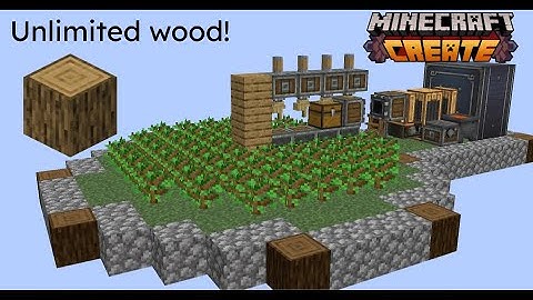 How to Build a Wood Farm With The Create Mod | Create mod essentials