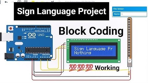 Sign Language to Speech Converter using Arduino | tinkercad