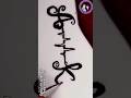How to Make A♥K Letter Tattoo Design #shorts #couplestattoolover #atattoo #ktattoo