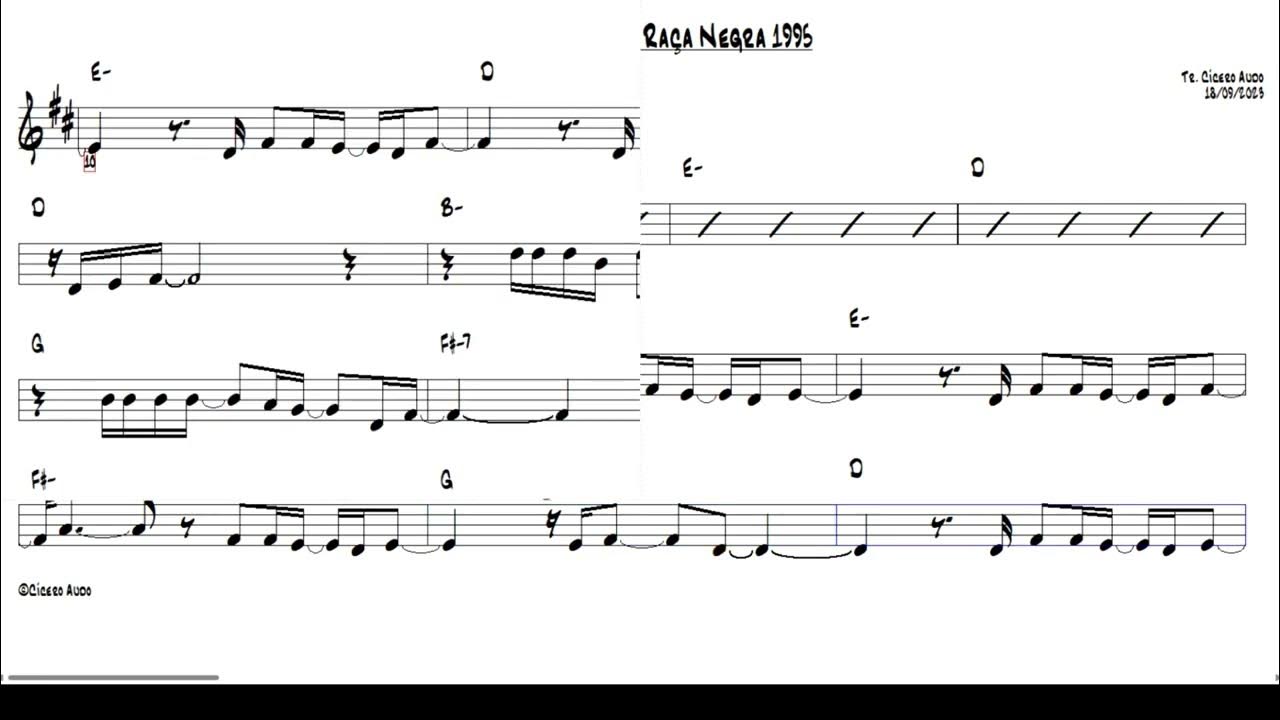 Raça Negra - É Tarde Demais - Sheet Music For Trumpet