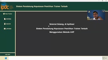 Simulasi Aplikasi Sistem Pendukung Keputusan Pemilihan Trainer Terbaik dengan metode AHP