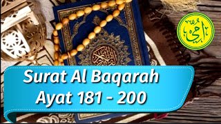 Download lagu SURAT AL BAQARAH AYAT 181-200 | Full HD with Arabic Text | TARTIL METODE UMMI | MUROTTAL JUZ 2 |