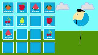 Balon Kafalar - Eşleştirme Oyunu - Meyveler