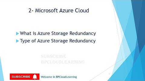 2- Azure Storage Redundancy || storage redundancy