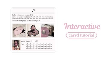cute interactive carrd tutorial - cr mokajangz