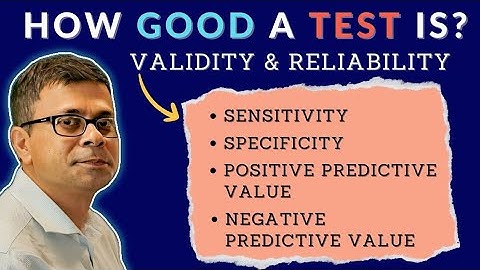 Sensitivity, Specificity, Positive & Negative Predictive Value | Validity and Reliability of a Test