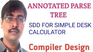 28. ANNOTATED PARSE TREE || SDD FOR SIMPLE DESK CALCULATOR | SDD EVALUATION OF EXPRESSION||EXAMPLE-1