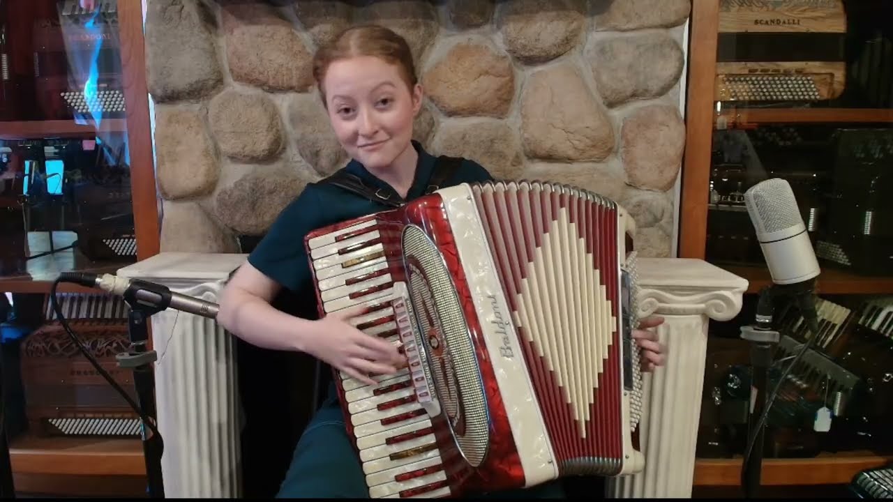 8118 - Strawberry Cream Baldoni Piano Accordion LMMH 41 120