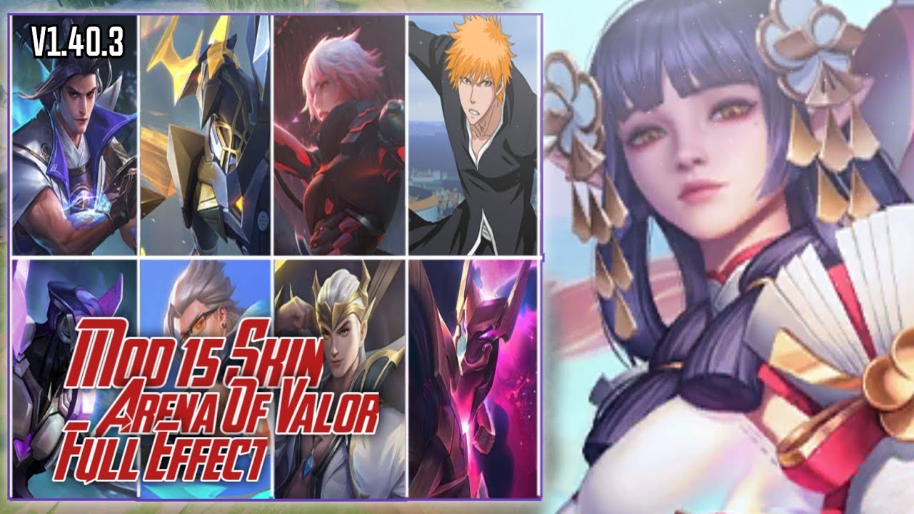 mod skin aov 15skin pack - full effect arena of valor