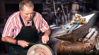 Hand SCISSORS for SHEARING SHEEP. Artisanal forging in a centuryold smithy