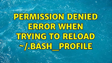 Permission Denied Error when trying to reload ~/.bash_profile
