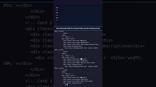 Darkmode Stats Counter 🔥#webdevelopment #css #shorts #uidesign