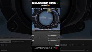 NEW UPDATE 4.3 BGMI/PUBG SENSITIVITY SETTINGS | PUBG SENSITIVITY CODE |#shorts #bgmi #pubg  #viral